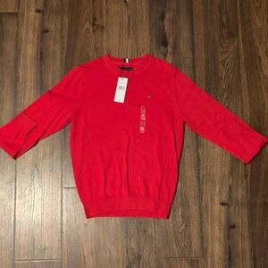 Tommy Hilfiger Bright Red Men's Crewneck Sweater